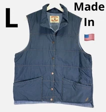L BIRDWELL USA MADE STONE WASHED EUREKA VEST jacket coat beach britches