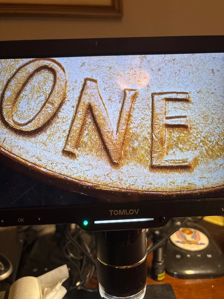 1966 Lincoln Cent – FS-801 DDR – RED – Doubled Die Reverse (ONE CENT / UNITED) - Image 3 of 4