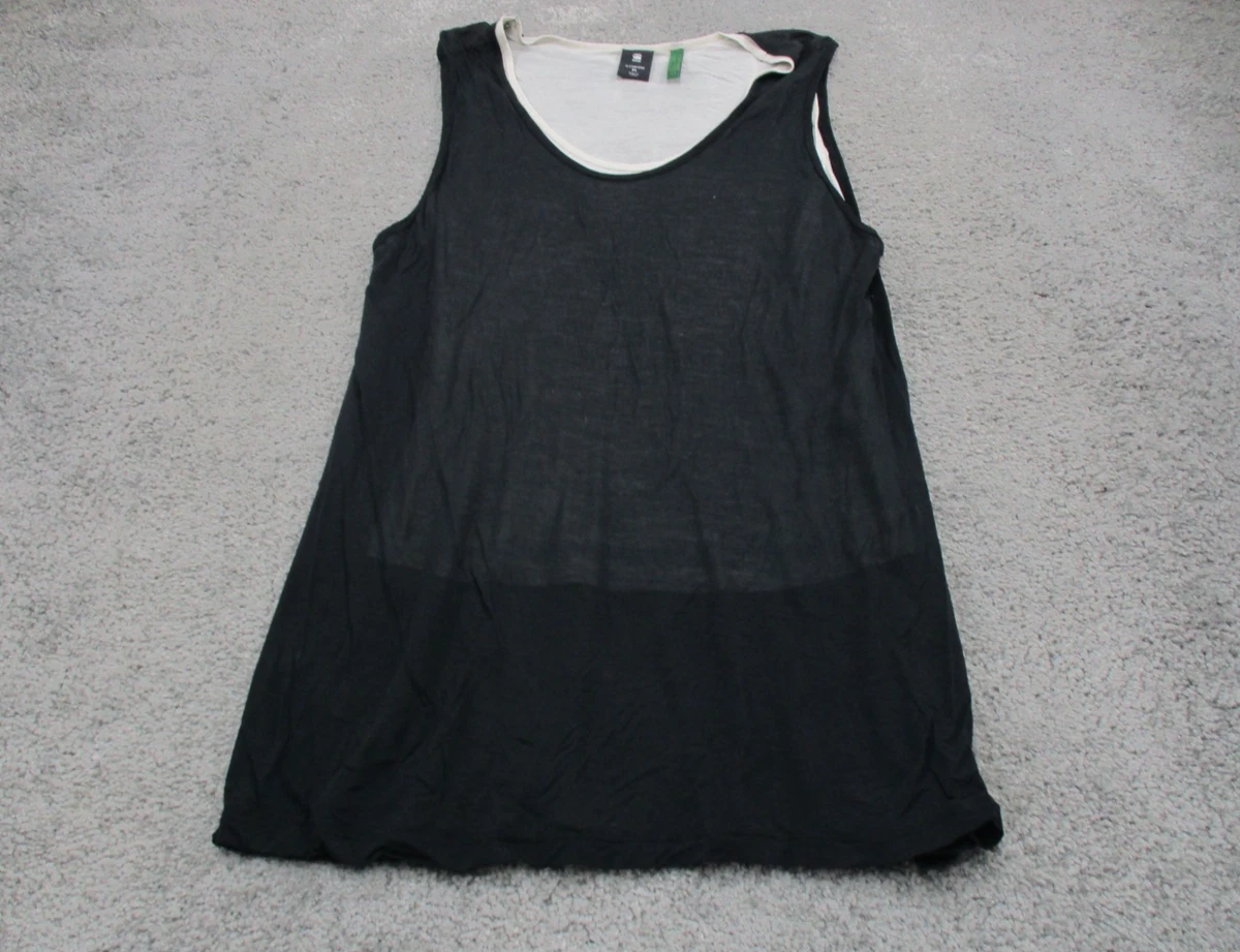 G-Star Tank Top Donna 'Lash Graphic' – Canotta Morbida Con Stampa E Orlo Curvo – Vestibilità Comoda