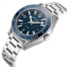 PHYLIDA 43.5mm Men's Automatic Diver Watch 500m Blue Dial Sapphire NH35A