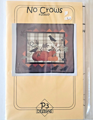 No Crows Wall Hanging Pattern P3 Designs With Pumpkins Halloween Thanksgiving