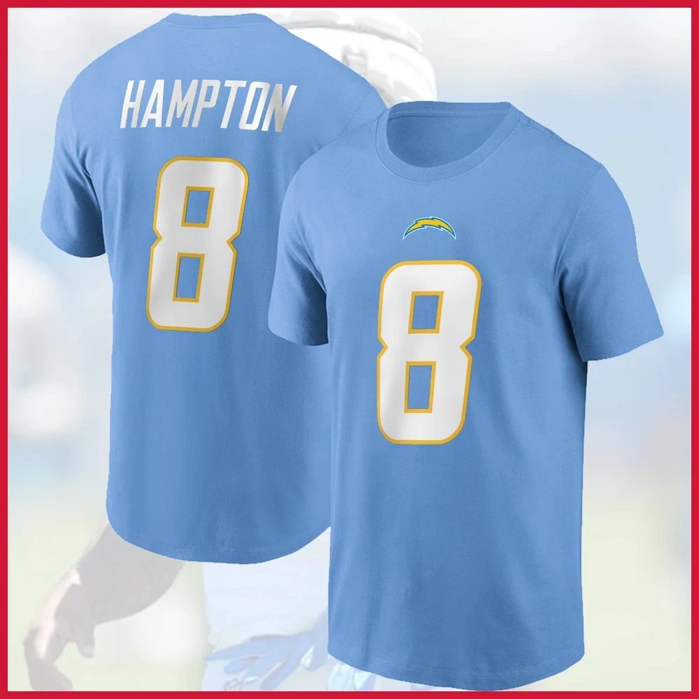 Omarion Hampton #8 Los Angeles Football 2025 Player Name & Number For Fans