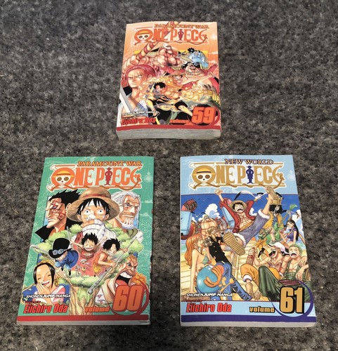 One Piece Manga (Vol. 59, 60, 61) Englische Graphic Novel PB Bücher *3 Stück* - Bild 1 von 4