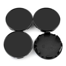 Set Of 4 85mm Wheel Center Hub Caps Black For Outer 85mm Inner 78mm