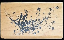 Inkadinkado Rubber Stamp 98170-K Flourishes and Swirls Leaves Flowers