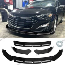 For Chevrolet Malibu Front Bumper Lip Chin Spoiler Splitter Body Kit Gross Black