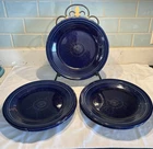 Fiesta Set Of 5 Cobalt Blue Dinner Plates by Homer Laughlin 10.5”
