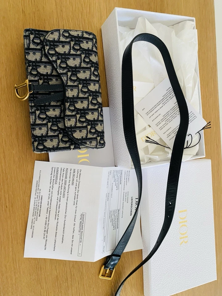 Dior Saddle Oblique rectangular segeltuch Bauchtasche Gürteltasche Blau - Bild 4 von 4