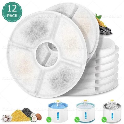 12x Pet Water Fountain Replacement Filters for Catit Cat Dog Drinking Flower