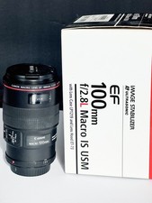 Canon EF 100mm f/2.8L Macro IS USM Lens Excellent Condition Sharp IS