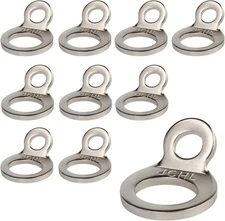 Stainless Steel Tie-Down Anchors Hooks Multi-Purpose Dirt Bike Small, 10-Pack 