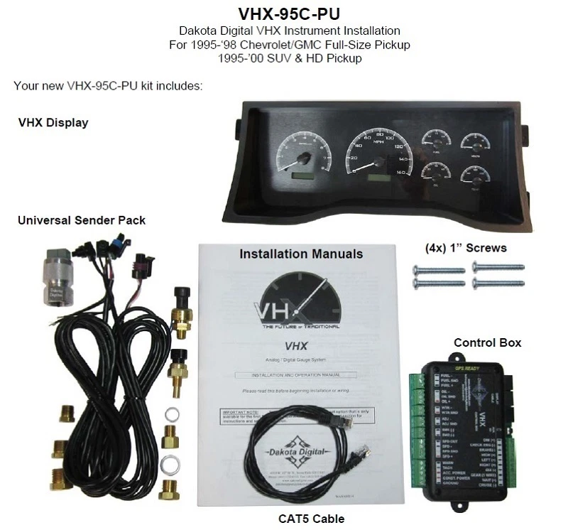 Dakota Digital 1995-98 Chevy Full Size Pickup Analog Gauge VHX-95C-PU-S-R - Image 4 of 4