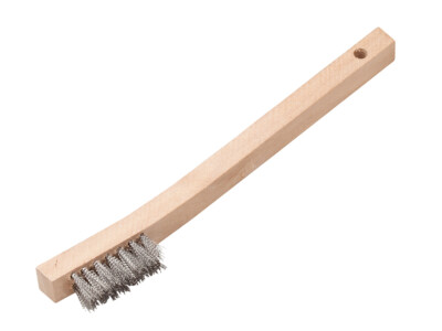 5 Pack - 6-7/8'' Carbon Steel Wire Scratch Brush Welders Toothbrush Wooden Handle