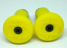 SE Bikes BMX Bicycle Lock-On Handlebar Bar End Plugs Pair (2 piece) Yellow