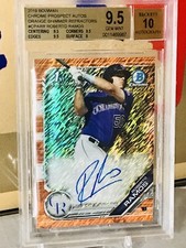 🔥2019 Bowman Chrome Refractor ORANGE Auto ROBERTO RAMOS Rockies BGS 9.5 ⚾️OBO🔥