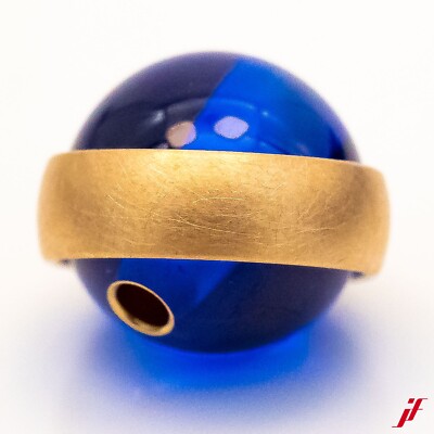 Niessing Pendant 750/18K Yellow Gold Blue Glass