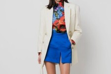 1695 Dries Van Noten Women Ivory Wool Button Front Blazer Jacket Size FR42/US10