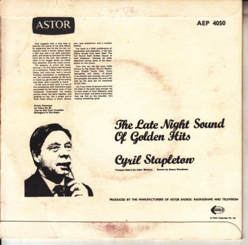 CYRIL STAPLETON Pretty Flamingo EP PICTURE SLEEVE 7" 45 rpm vinyl record RARE! - Picture 2 of 4