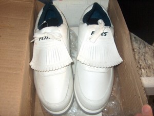 MENS FLITES GOLF SHOE / CLEETS W/REMOVEABLE TASSELS SIZE 10 D NIB "VINTAGE" NICE