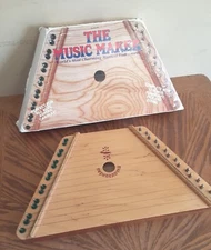 Vintage "The Music Maker" Musical Lap Harp Zither Instrument in Original Box 