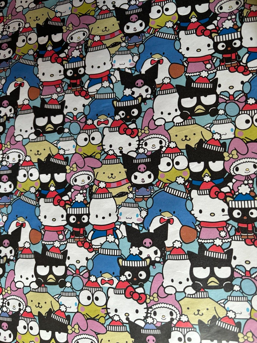 Pink Christmas Kitty Gift Wrap Paper - 3 Sheets 30x20 Inch Premium Glossy Paper