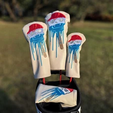 Skull Ice Cream Golf Club Head Covers #1 #3 #5 Driver Fairway Wood Headcover New