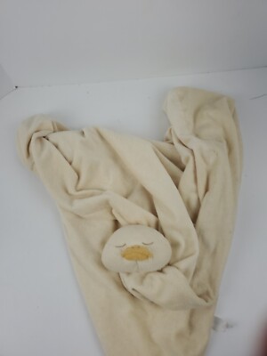 ANGEL DEAR Large Yellow Duck Lovey Security Blanket 30x30 