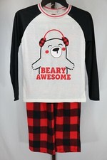 Holiday Time Kids Boy Girl Unisex 2 Pc Holiday Graphic Pajamas Set Size M/ 7-8