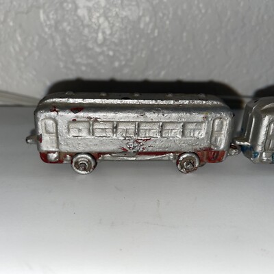 Vtg Two Toy Cast Iron Train Car Railroad Pullman 37 KT&N RR & ERIE 1956 Tanker