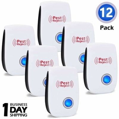 Electronic Pest Reject Ultrasonic Repeller Home Bug Spider Mices Roaches Killer