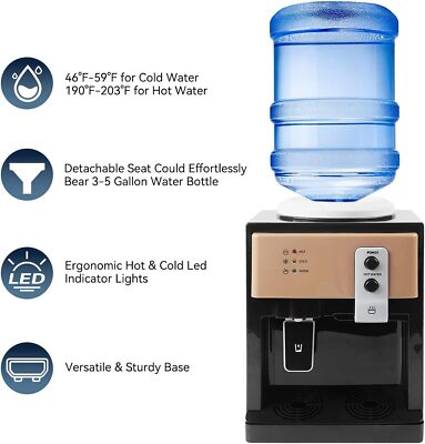 #ad Electric Water Dispenser 5 Gallon Cold amp; Hot Water Cooler Compact Design $55.78