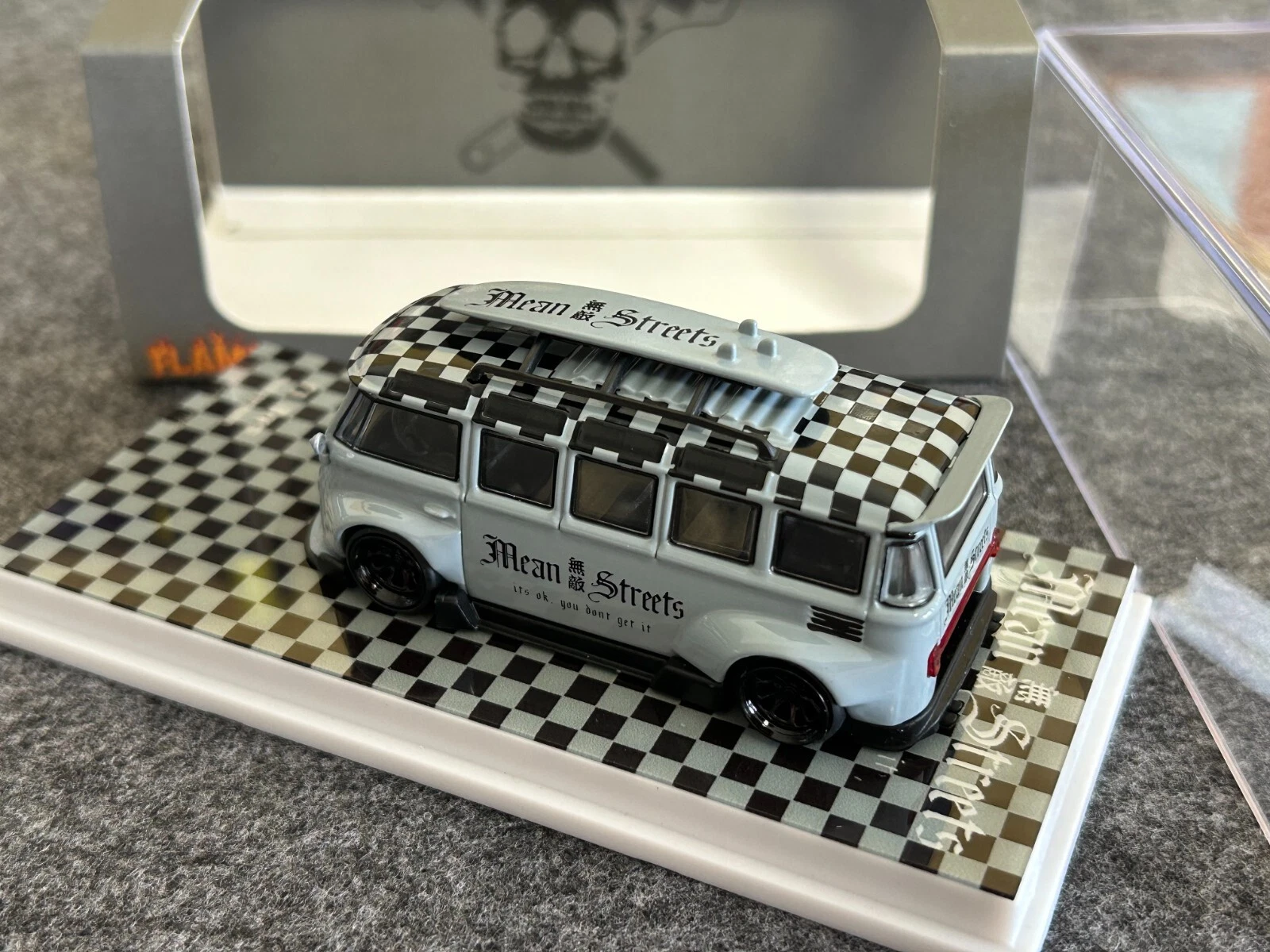 Flame 1/64 Scale T1 Type1 Bus RWB Kombi dusty blue Model Car | eBay