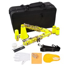 Yellow ABS Clarinet Bb Cupronickel Plated Nickel 17 Key with Woodwind Instrument