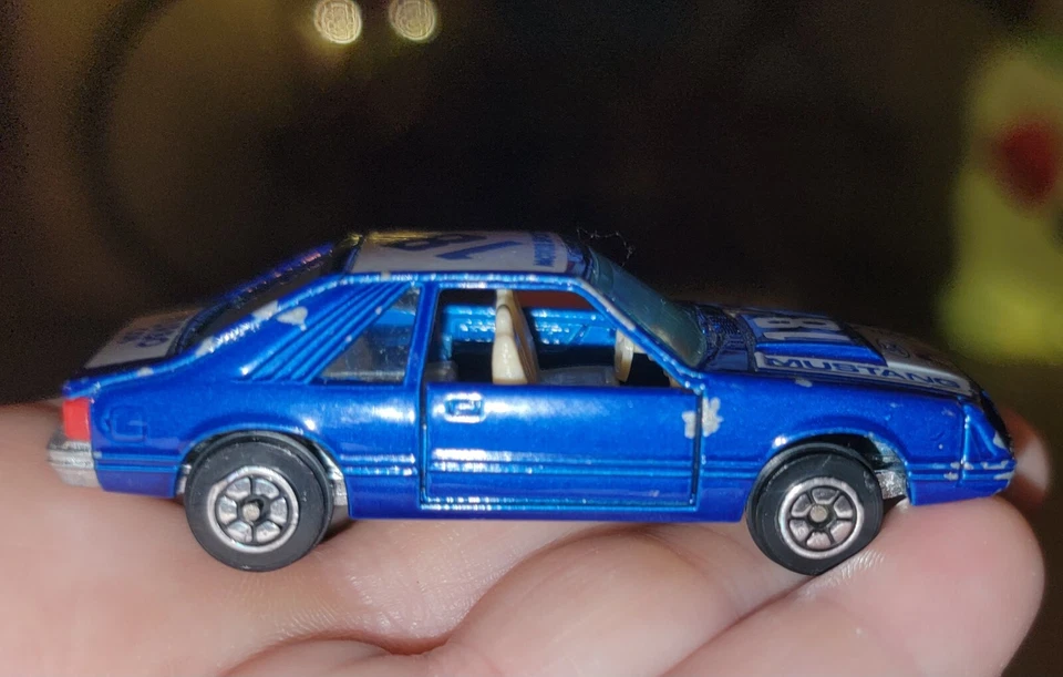 Yatming Blue #18 Ford Mustang Turbo Cobra (COB) Car #1067 Hong Kong - Image 4 of 4