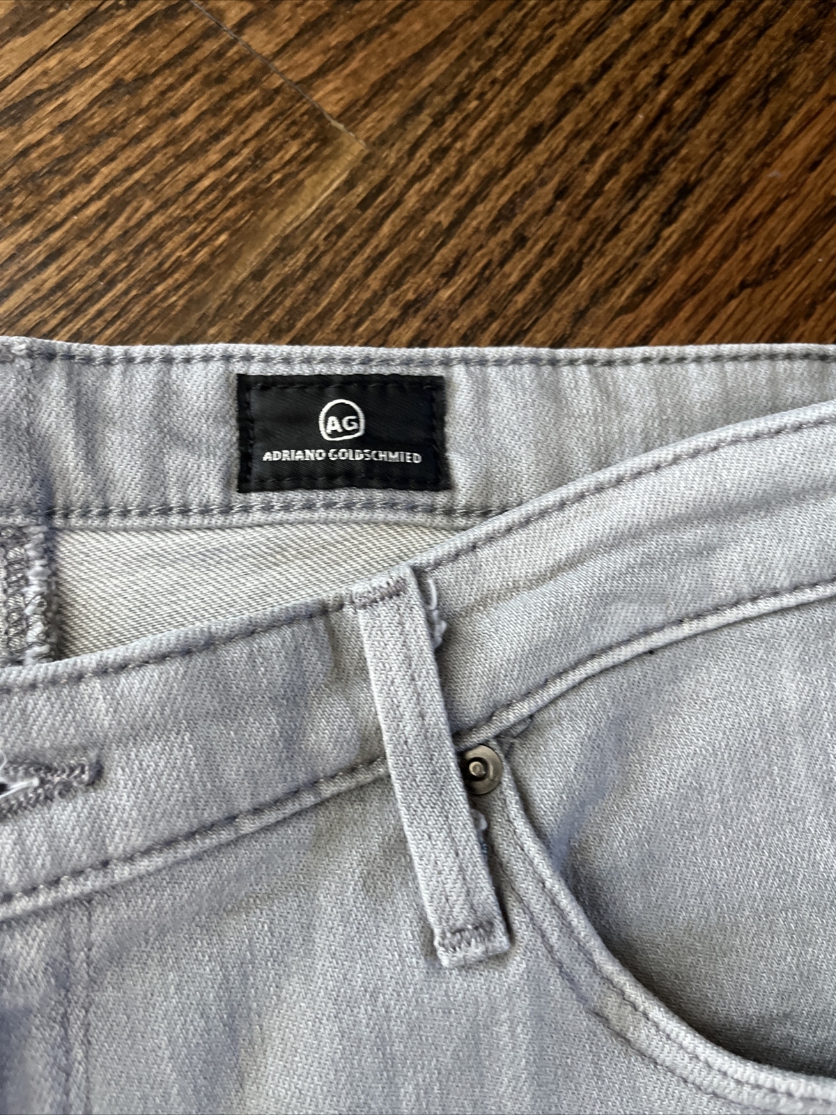 AG Adriano Goldschmied Jeans Womens 33 Gray The Stevie Ankle Slim Straight Leg - View 3