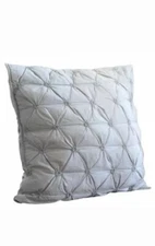 Nostalgia Euro Sham Gray Piper Pintuck Square 26x26 Pillow cover