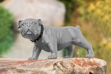 72170 Figur Bulldogge Bobby Bulldog Hundemotiv Beton grau 69 x 38,5 x 30cm