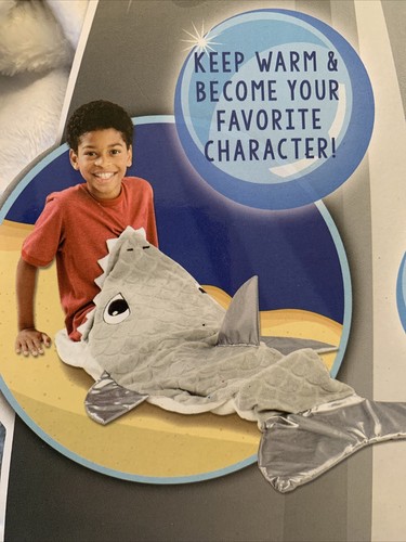 Plush Character Tails Blanket Shark NEW Kids 55” - 第 1/4 張圖片