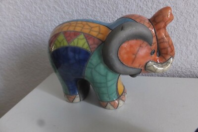 Figur Skulptur aus RAKU großer ELEFANT (Bestand - neu) UNIKAT