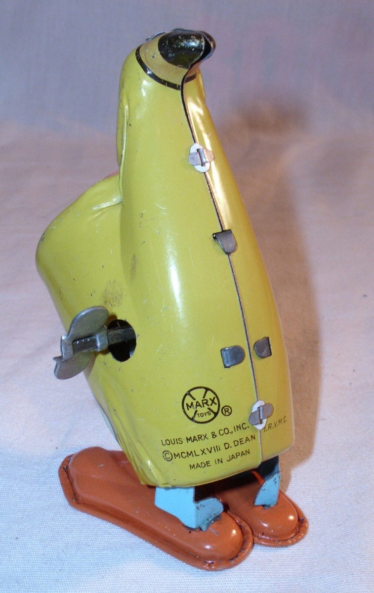 MARX D. DEAN Tun-E-Kins Hopping Sizzie Saxophone TIN WIND UP TOY