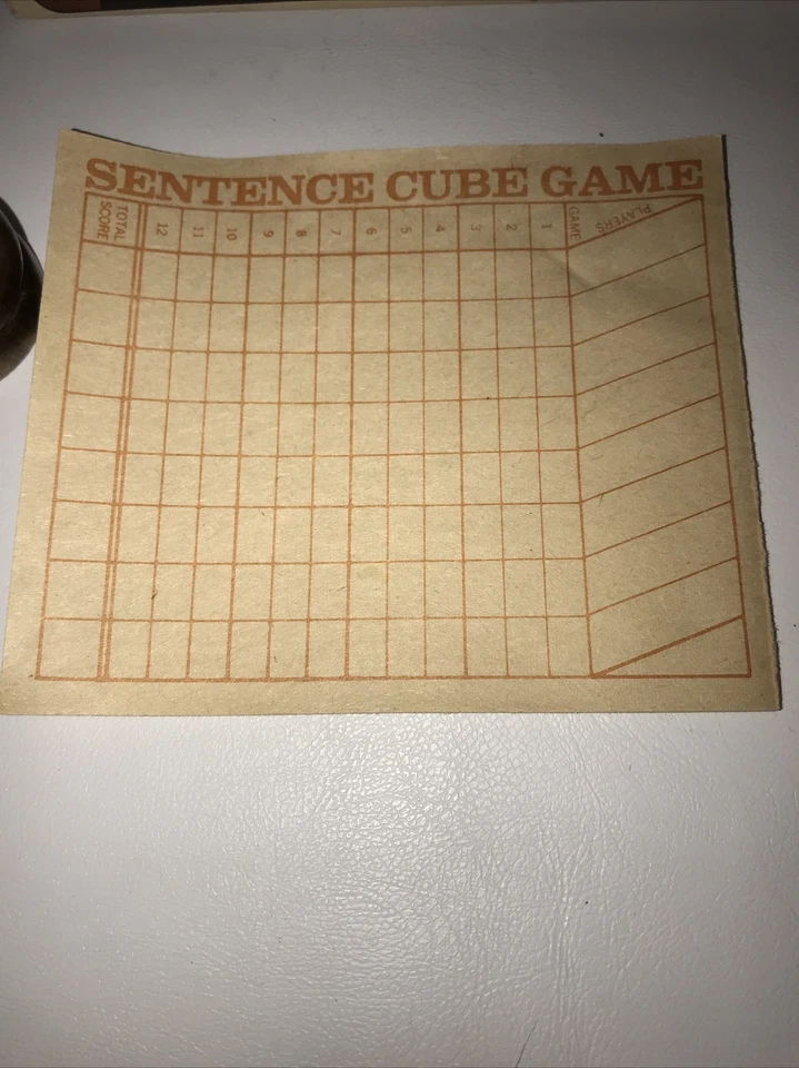 Scrabble Sentence Cube Game 1983 Vintage Selchow & Righter Co. Good Condition - Image 2 of 4