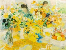 In the Garden : Lê Phổ : 1950 : Archival Quality Art Print