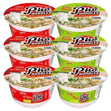 Acecook Vietnamese PHO Chicken & Beef Flavor Instant Rice Noodles Bowl (6 Bowls)