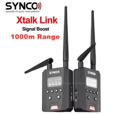 SYNCO Xtalk Link 2300ft Wireless Intercom System Headset Signal Boost 1000 Meter