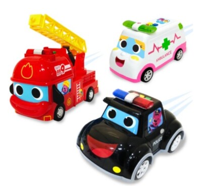 Pinkfong Super Rescue Car Police/Ambulance/Fire Truck Korean Songs LED ...