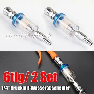 Druckluft-Wasserabscheider Kompressor Lackierpistole Luftfilter Abscheider 1/4"