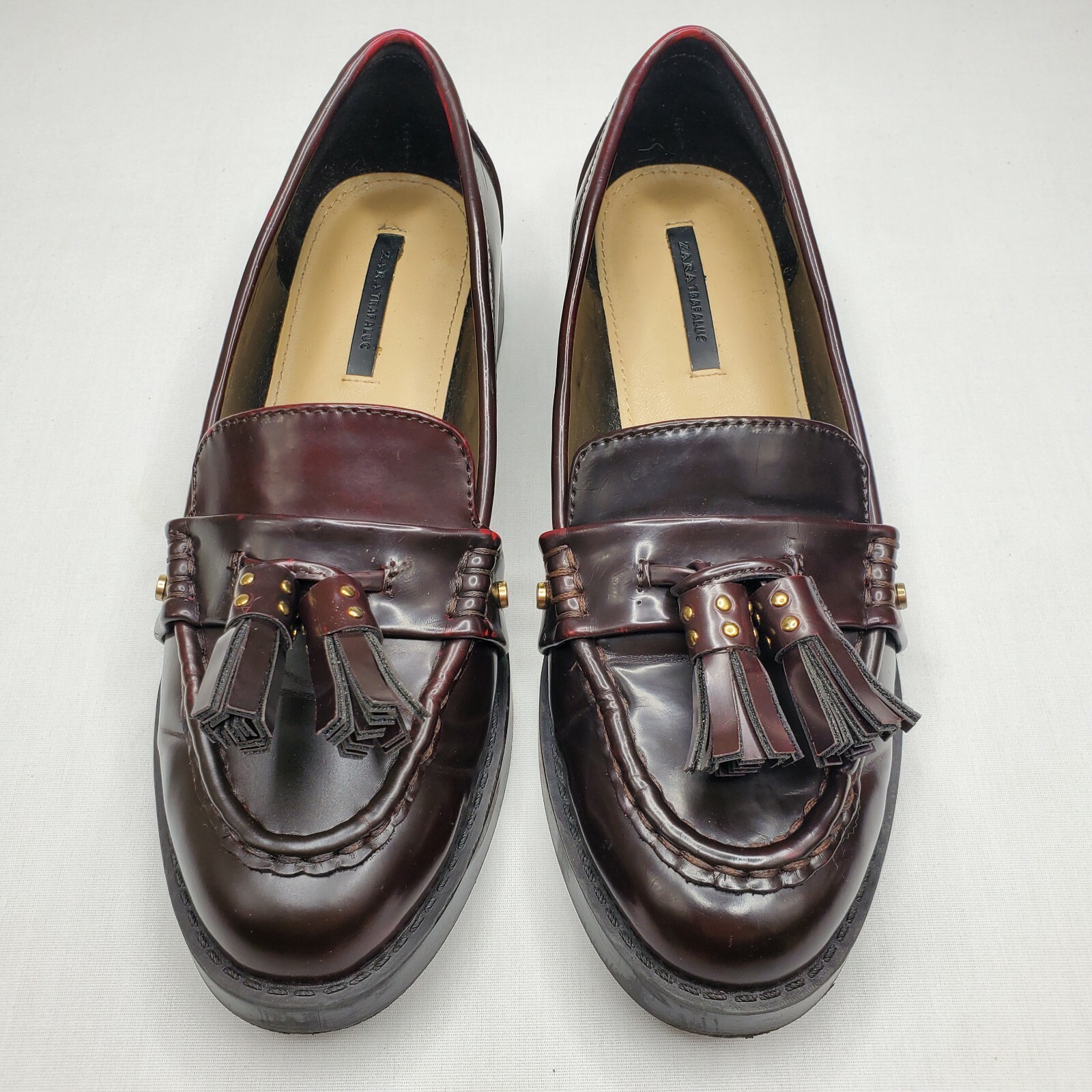 zara tassel loafers