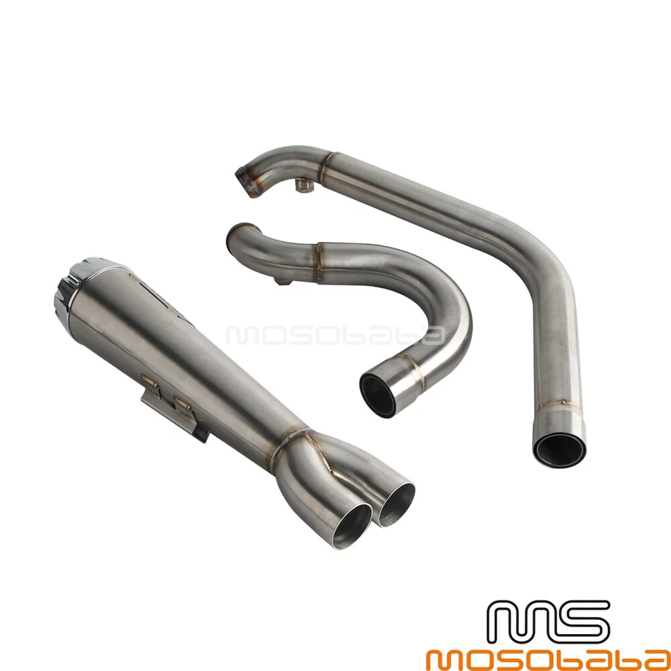 2-Into-1 Exhaust System For Harley Dyna '06-17 Super Glide Custom FXDC Low Rider Foto 3 de 4