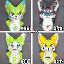 Fursuit Long Fur Husky Dog Fox Mascot Head Party Halloween Fur Cosplay Head