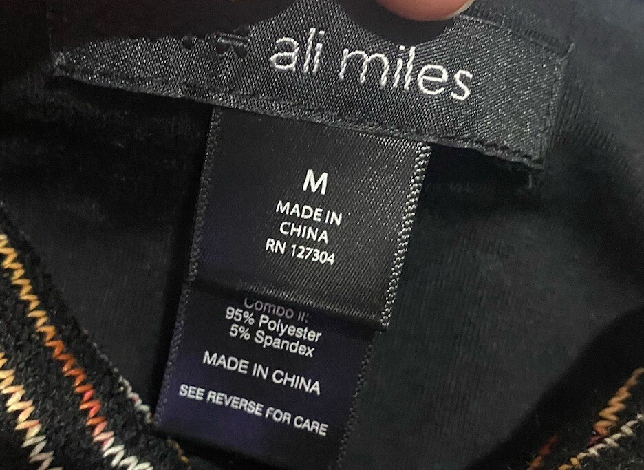 Ali Miles 3/4 Sleeve Patchwork Tunic EUC Size Med… - image 2